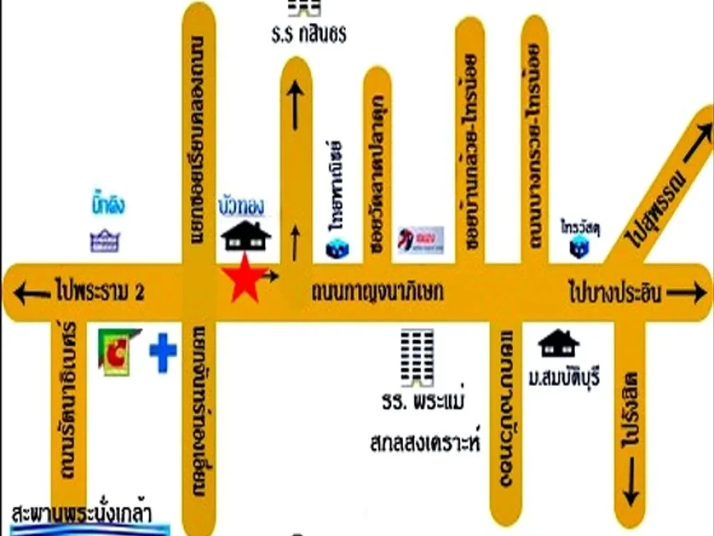 ขายทาวน์เฮ้าส์ 2หลังตีทะลุ ขนาด 60ตรว มบัวทอง สภาพดี