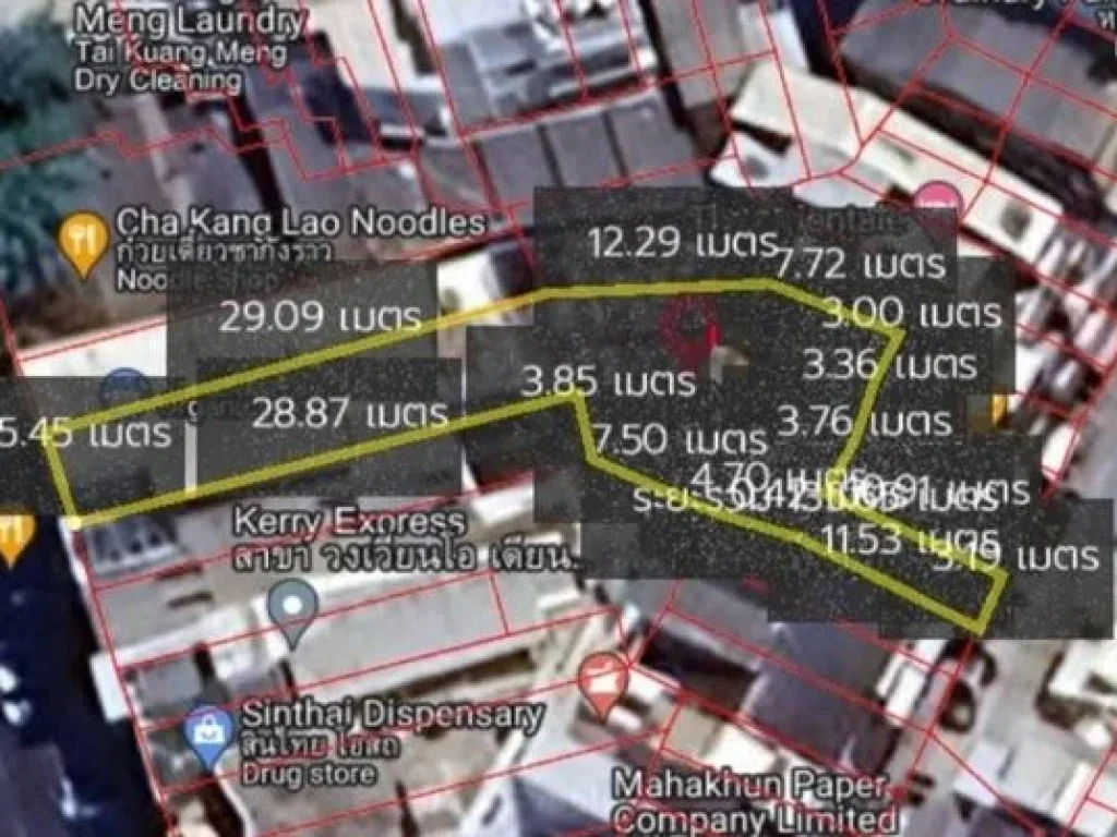 ขายตึก 2 ชั้น 83 ตรวติดถนน 2 ด้าน ถนนเจริญกรุง-ถนนกลันตันทำ