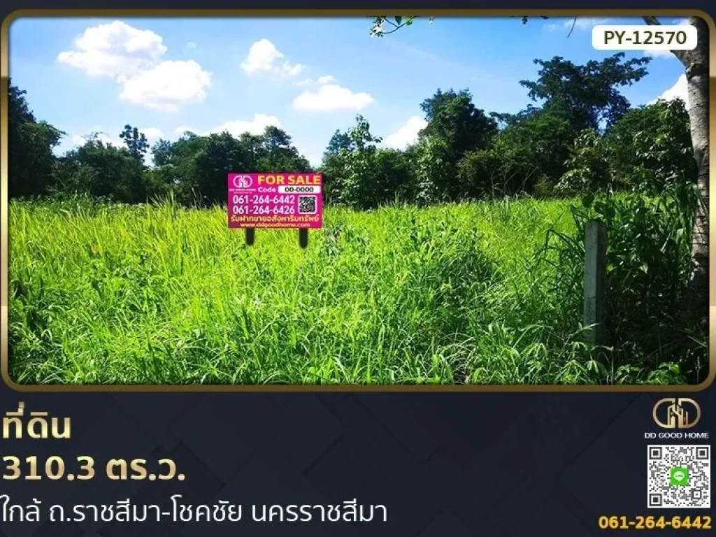 ที่ดิน 3103 ตรวใกล้ ถราชสีมา-โชคชัย นครราชสีมา-เหมาะกับก