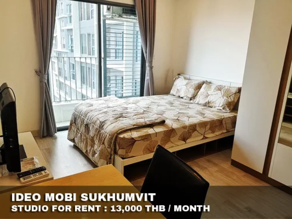 เช่า FOR RENT IDEO MOBI SUKHUMVIT Studio 22 Sqm 13000 CLOSE BTS ONNUT