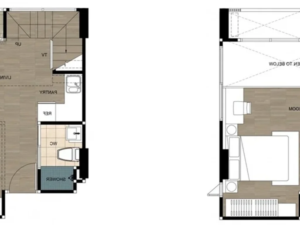 ให้เช่าเมษาคอนโด หัวหินซอย 7 duplex 2 ชั้น 2 นอน 2 น้ำ 13500 บาท 0949263629