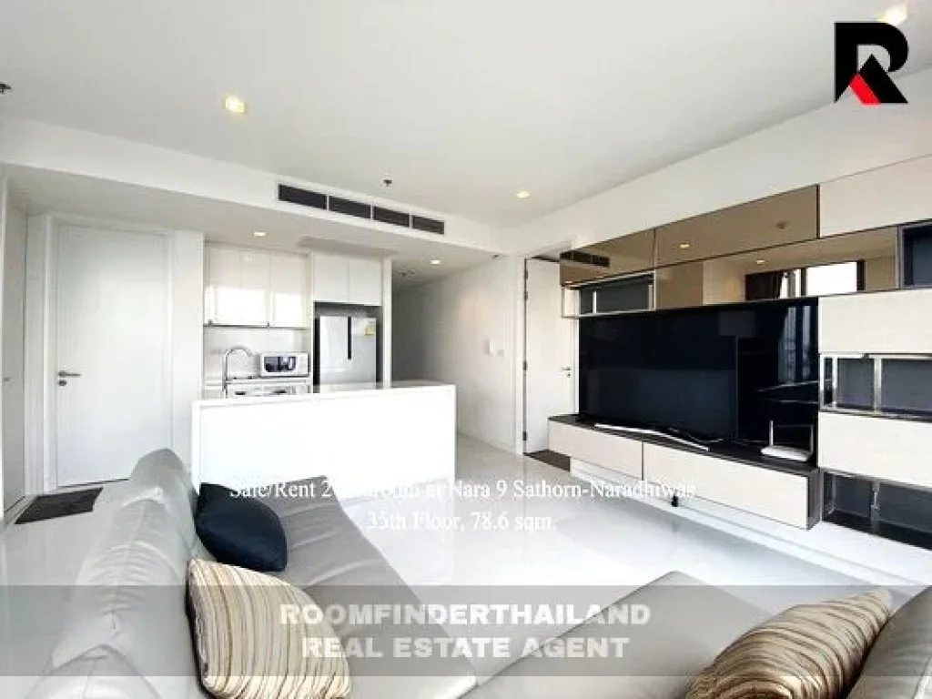 เช่า FOR RENT NARA 9 CONDOMINIUM 2 beds 2 baths 78 Sqm 48000 CLOSE BTS CHONGNONSI