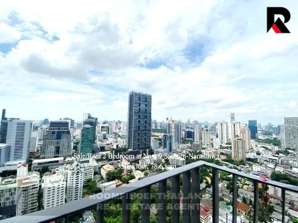 เช่า FOR RENT NARA 9 CONDOMINIUM 2 beds 2 baths 78 Sqm 48000 CLOSE BTS CHONGNONSI