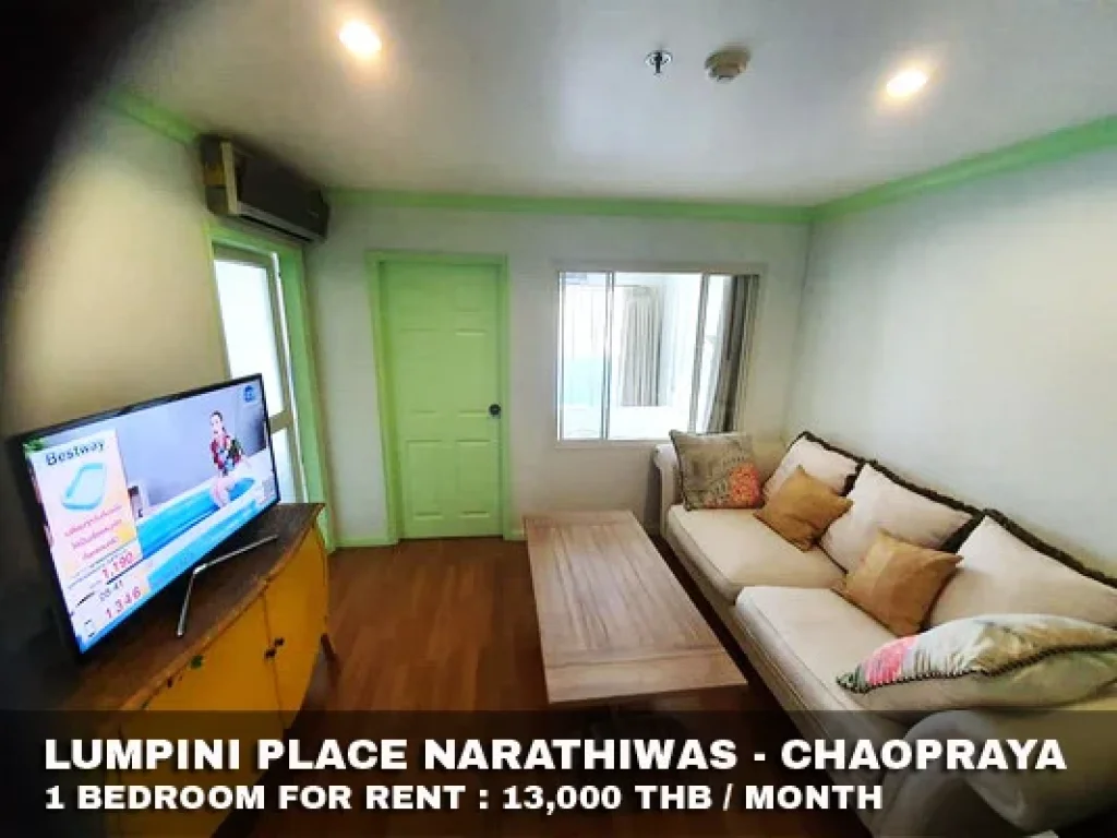 เช่า FOR RENT LUMPINI PLACE NARATHIWAS-CHAOPRAYA 1 bedroom 40 Sqm 13000