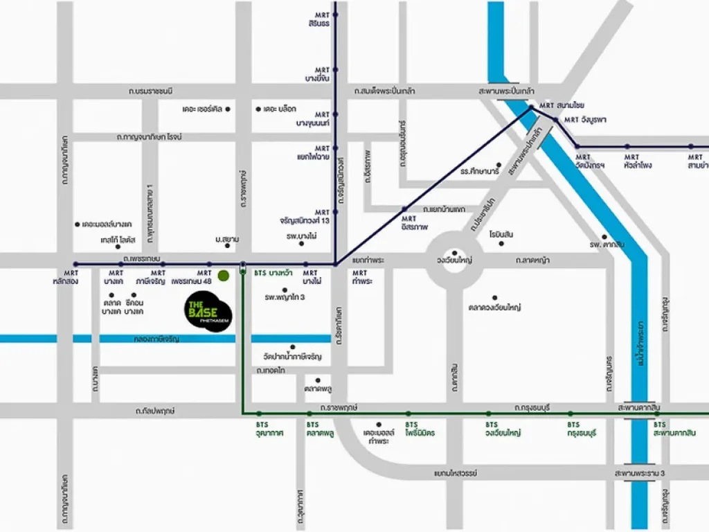 Condo The Base เพชรเกษม ใกล้ MRT เพชรเกษม 48 ขนาด 2 ห้องนอน ชั้น12 ครัวปิด ทิศตะวันออก ห้องหัวมุม