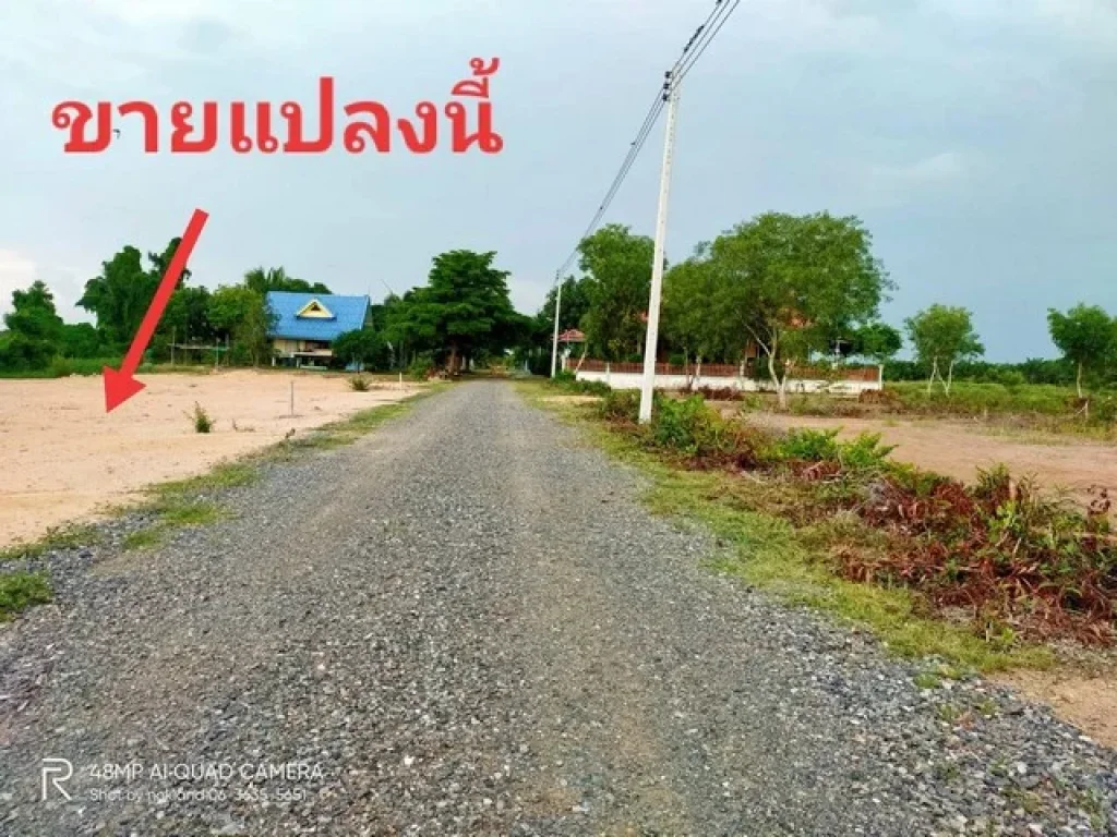 ขายที่ดิน แปลงเล็ก รูปที่สวย เนื้อที่ 100 ตรว ถมแล้วทั้งแปลง บางปลากด องครักษ์ นครนายก