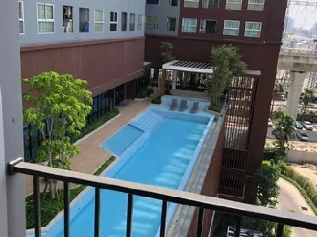 ขาย Plum Condo Ramkhamhaeng Station ห้องเปล่า ห้องใหม่ ยังไม่ได้ตกแต่ง วิวดี ชั้น 7 วิวสระว่ายน้ำ