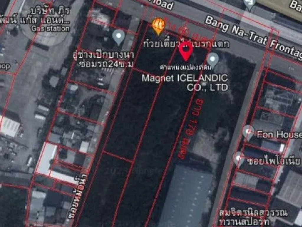 ขนาดที่ดิน ที่ดิน 4 แปลง ติดถนนบางนา-ตราด กม 15 ฝั่งขาเข้า