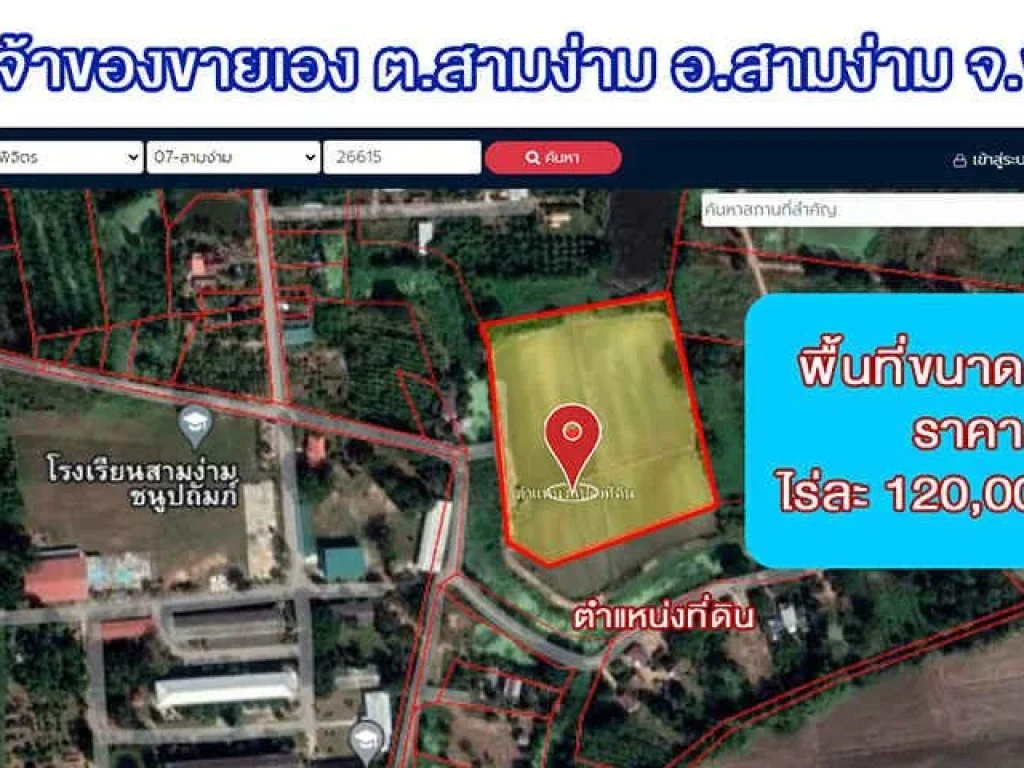 ที่ดินเจ้าของขายเอง ที่นาราคาถูก พื้นที่ขนาด11-0-0 ไร่ ราคา