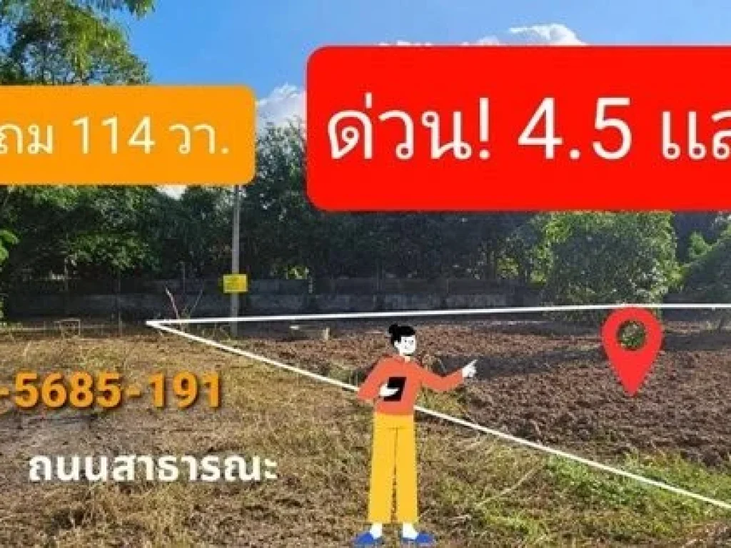 โปรท้าลมหนาว ขายที่ดิน 114 วา ใกล้ รพสันป่าตอง จเชียงใหม่