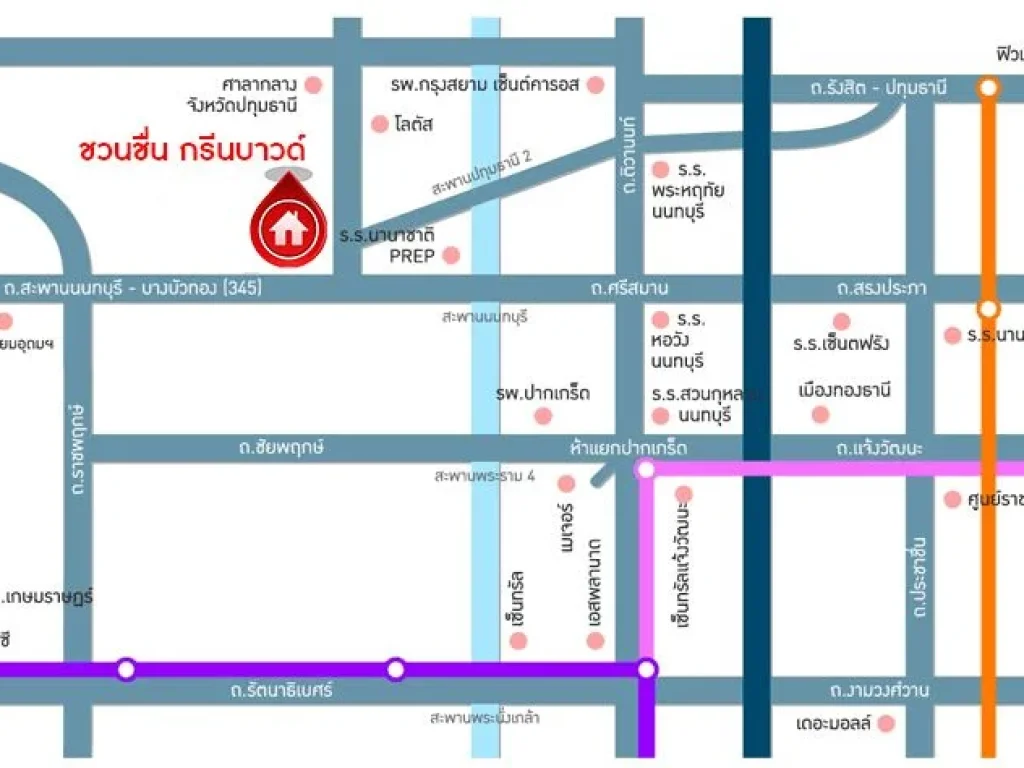 ขายบ้านเดี่ยว 2 ชั้น โครงการ ชวนชื่น กรีนบาวด์ ใกล้ โรบินสัน