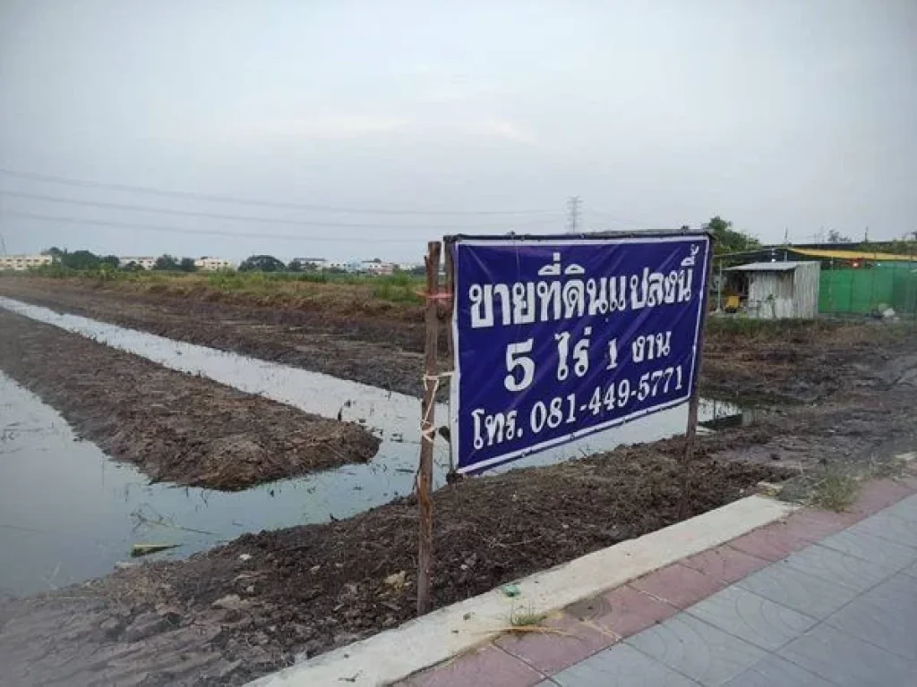 ขายที่ดินถมเเล้ว ติดถนนบางกรวยไทรน้อย เยื้องอบต ตรวละ