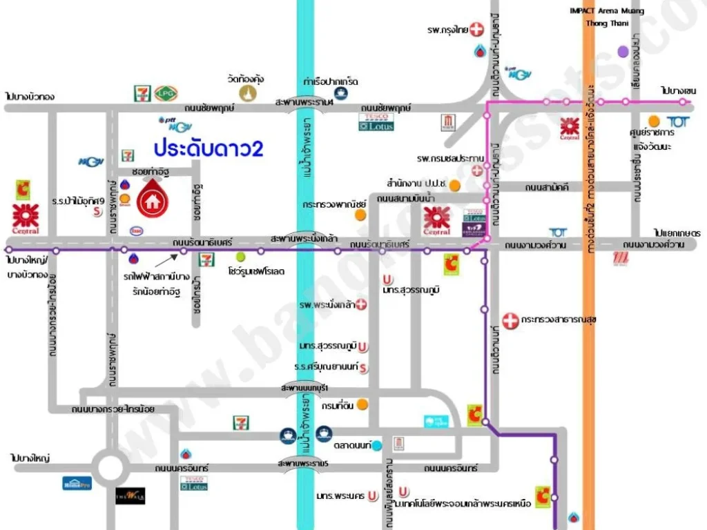 ขายบ้านเดี่ยว 2 ชั้น โครงการ ประดับดาว5-6 ท่าอิฐ