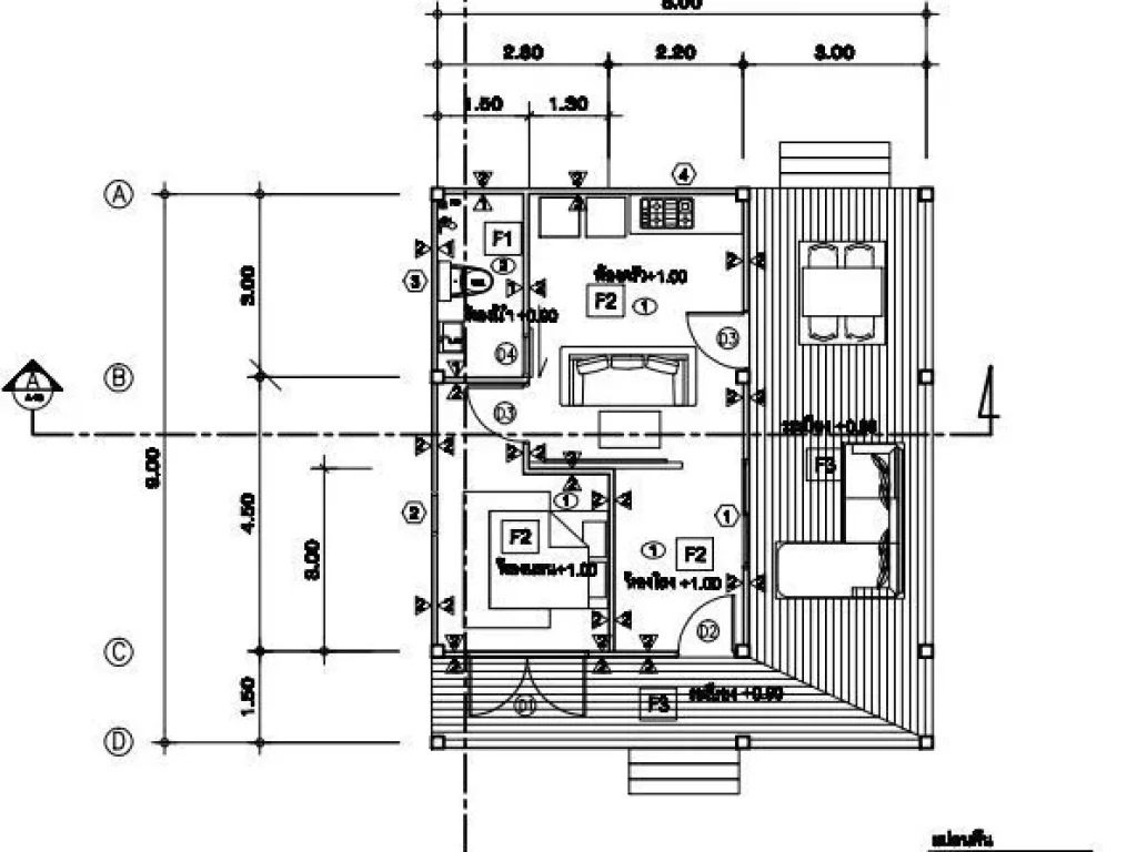 ขาย แบบบ้านพักอาศัย ยกสูง 1 ชั้น เหมาะสำหรับทำบ้านพักตากอาก