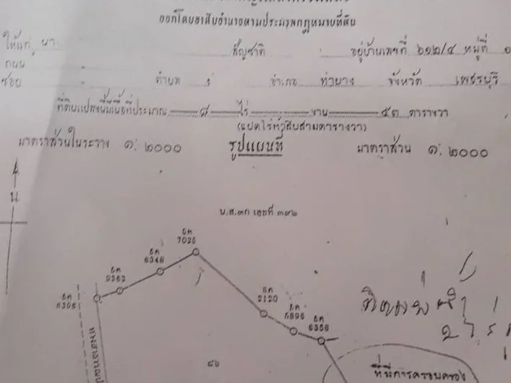 ขายที่ดินโฉนด8ไร่เศษรวม8000000บาทติดแม่น้ำเพชรบุรีตวังไคร