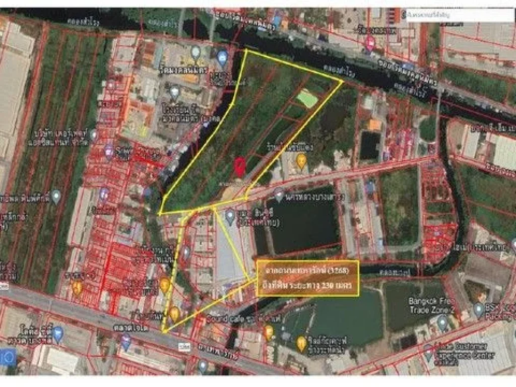 ที่ดินผังสีม่วงเข้มเขตบางเสาธง สมุทรปราการ เหมาะสร้างโรงงาน