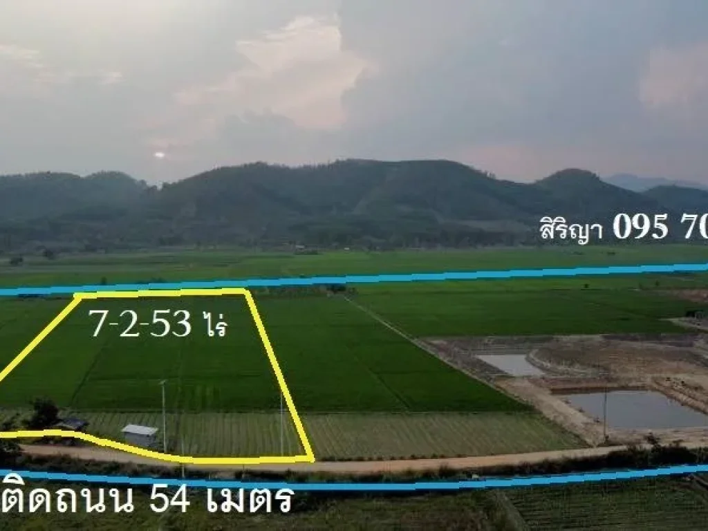 ที่ดิน ที่นา ติดถนน เวียงป่าเป้า แม่ขะจาน เชียงราย วิวดอย