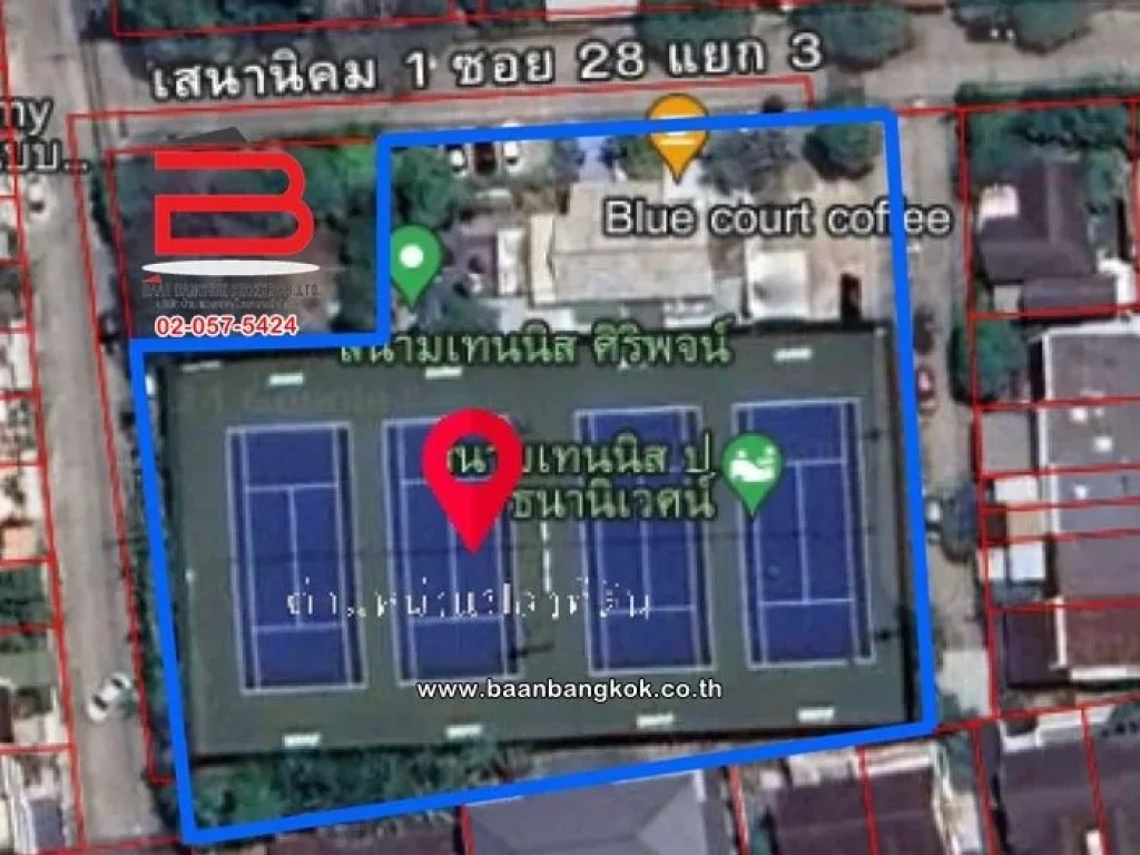 ที่ดินเปล่า ปธนานิเวศน์ เนื้อที่ 2-1-10 ไร่ เสนานิคม 1 ซอย