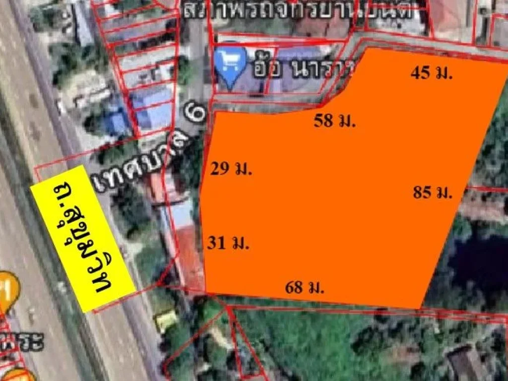 ขายที่ดินบางพระ ศรีราชา ใกล้ถสุขุมวิท 35 ไร่