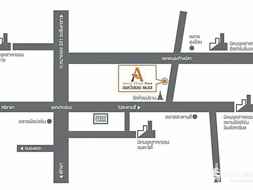 HL23454 ขายคอนโดห้องชุด โครงการ อมรวิลเลจ เพลส ซมาบยางพร 48