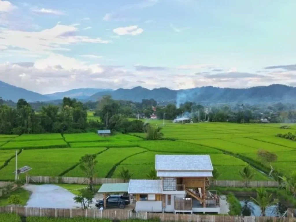 บ้านสวนบรรยากาศดี สไตล์รีสอร์ท น้ำดีดินดี วิวเขาวิวทุ่งนา 360