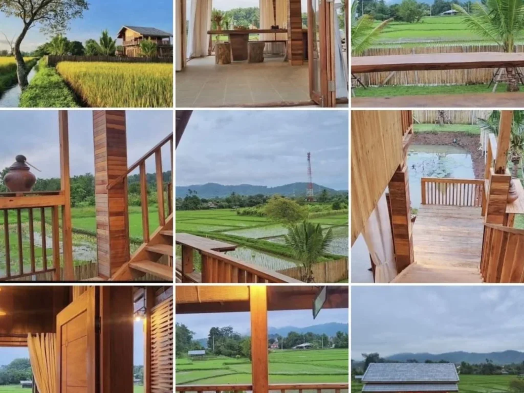 บ้านสวนบรรยากาศดี สไตล์รีสอร์ท น้ำดีดินดี วิวเขาวิวทุ่งนา 360