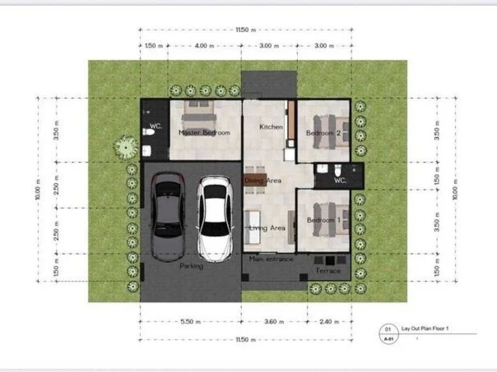 บ้านเดี่ยวชั้นเดียว สไตล์ DREAM TYPE ใกล้โรงเรียนนานาชาติเกรซ