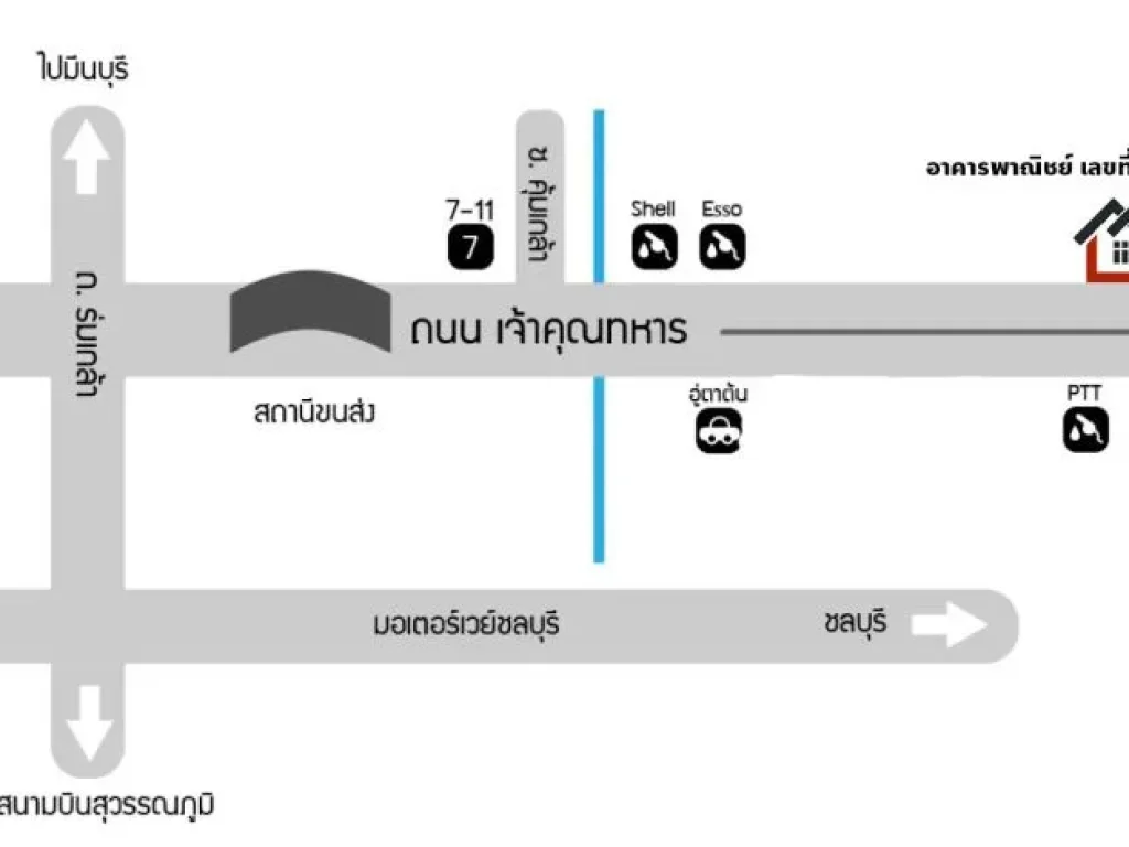 ขายอาคารพาณิชย์ 2 คูหา ลาดกระบัง ติดถนนเจ้าคุณทหาร