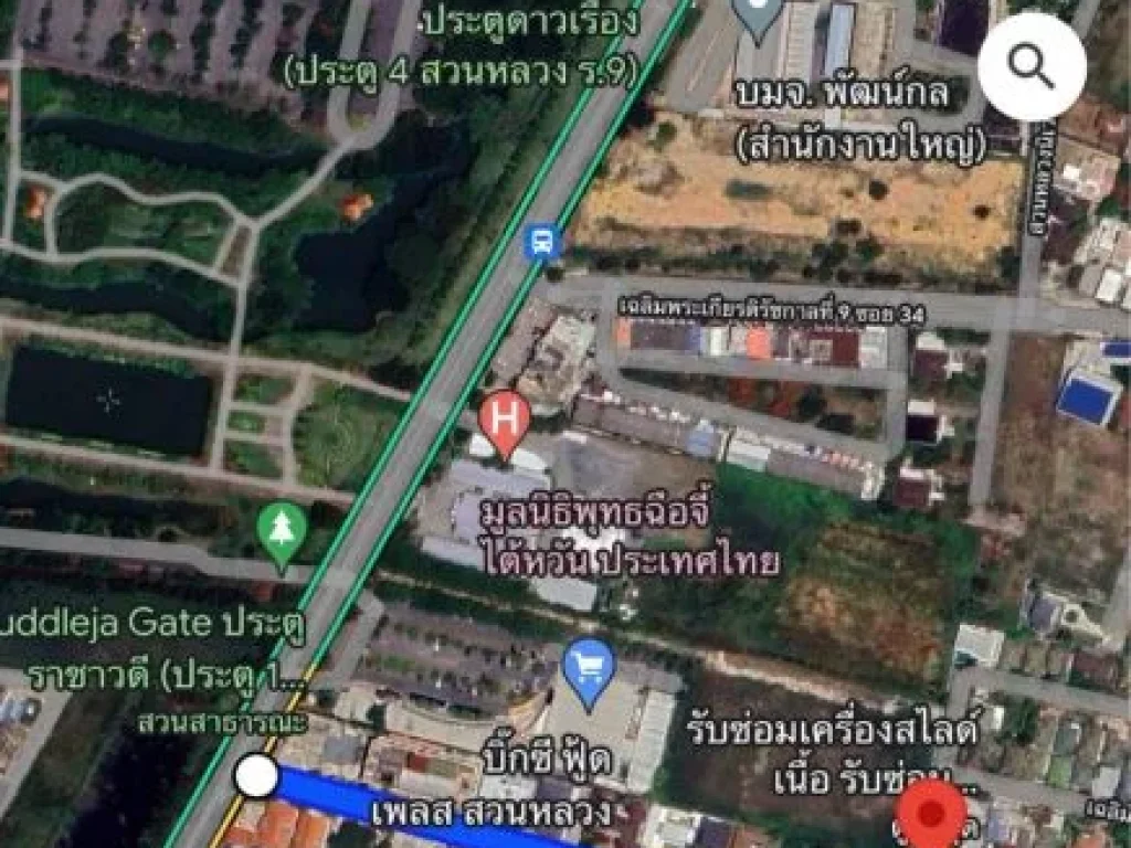 ขายด่วน ที่ดินเฉลิมพระเกียรติร9 ใกล้สวนหลวงร9 ที่ดิน