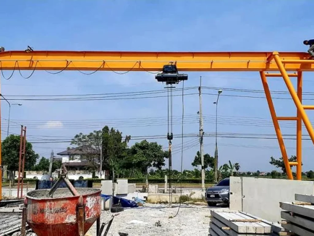 ผลงานติดตั้งเครนสนามขาสูงทรงเอขนาด 3 ตัน Gantry Crane3tons