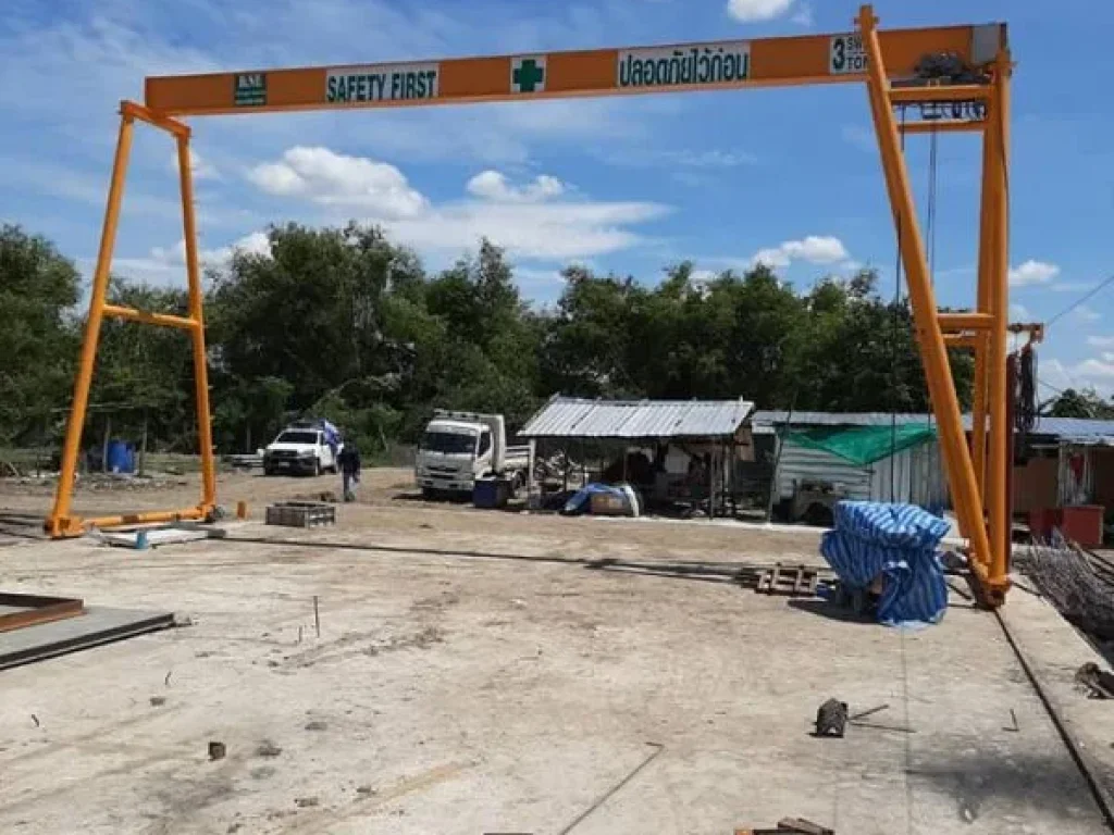 ผลงานติดตั้งเครนสนามขาสูงทรงเอขนาด 3 ตัน Gantry Crane3tons