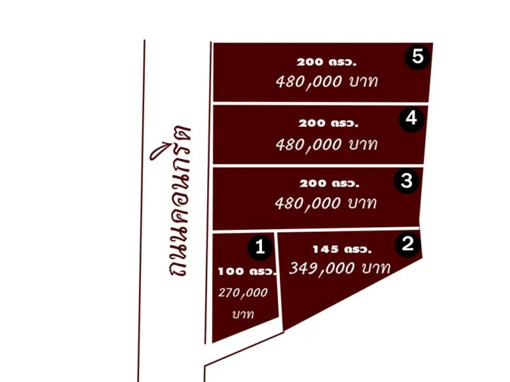 ขายที่ดินแบ่งจัดสรรเริ่ม 100ตรว 270000บ ถนนคอนกรีต ไฟฟ้า