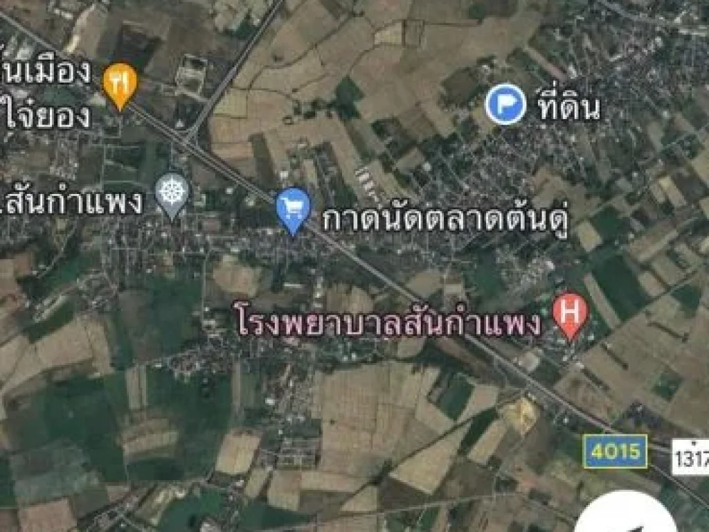 ขายที่ดินบ้านบวกค้างสันกำแพงโฉนดสี่เหลี่ยมพร้อมโอน