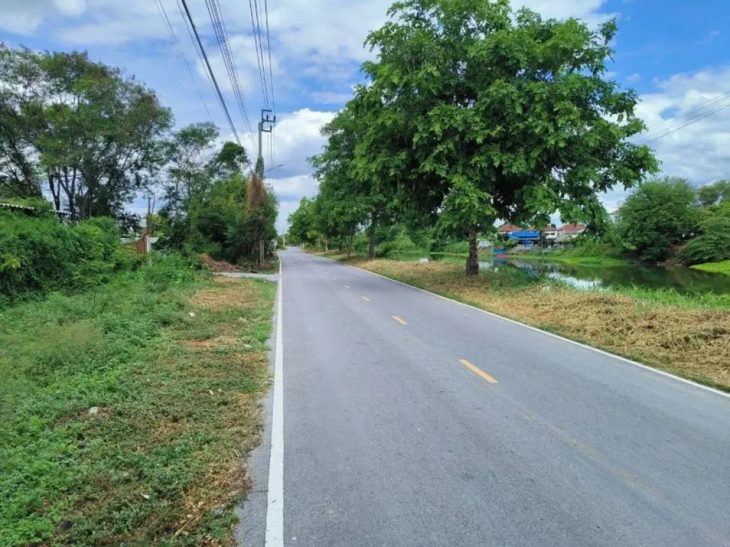 ที่ดินติดถนนเลียบคลองนราภิรมย์ อบางใหญ่ จนนทบุรี