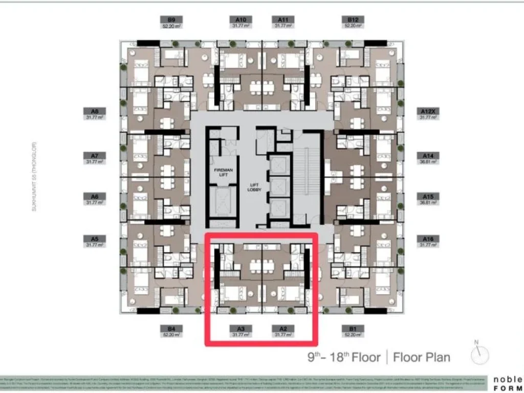 Condo Noble Form Thonglor ใกล้ BTS ทองหล่อ 32 ตารางเมตร 1 นอน