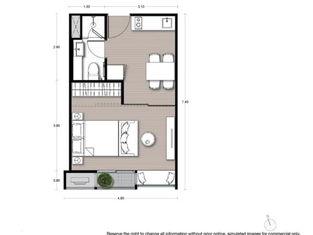 Condo Noble Form Thonglor ใกล้ BTS ทองหล่อ 32 ตารางเมตร 1 นอน