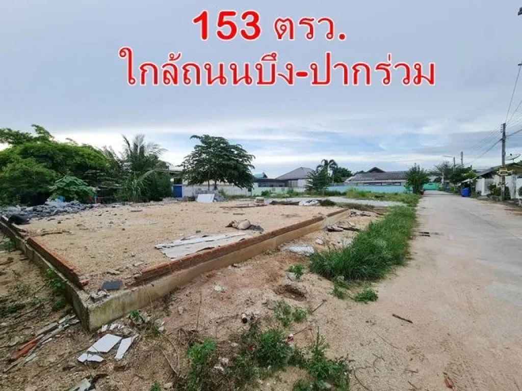 ด่วน ขายที่ดิน 51ตรวใกล้ถนนบึง-ปากร่วม ที่สวยถมแล้ว