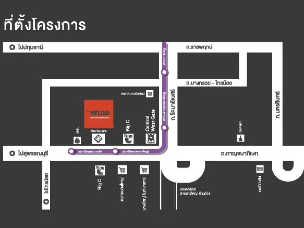 ขาย คอนโด เดอะ มิดด์ บางใหญ่ บางบัวทอง นนทบุรี ใกล้รถไฟฟ้า