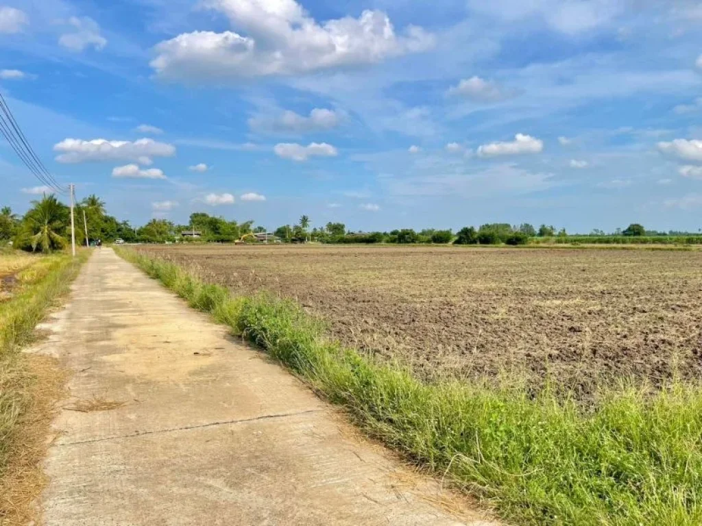 ขายที่ดิน 1ไร่ ติดถนนคอนกรีต ติดคลองน้ำ สามชุก สุพรรณบุรี