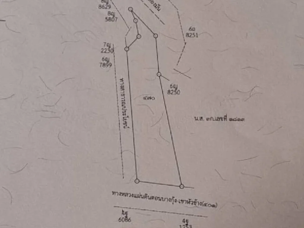 ขายที่ดินติดถนนสุราษฎร์ - นครศรี ฯ ถนน 401 เนื้อที่ 3 ไร่