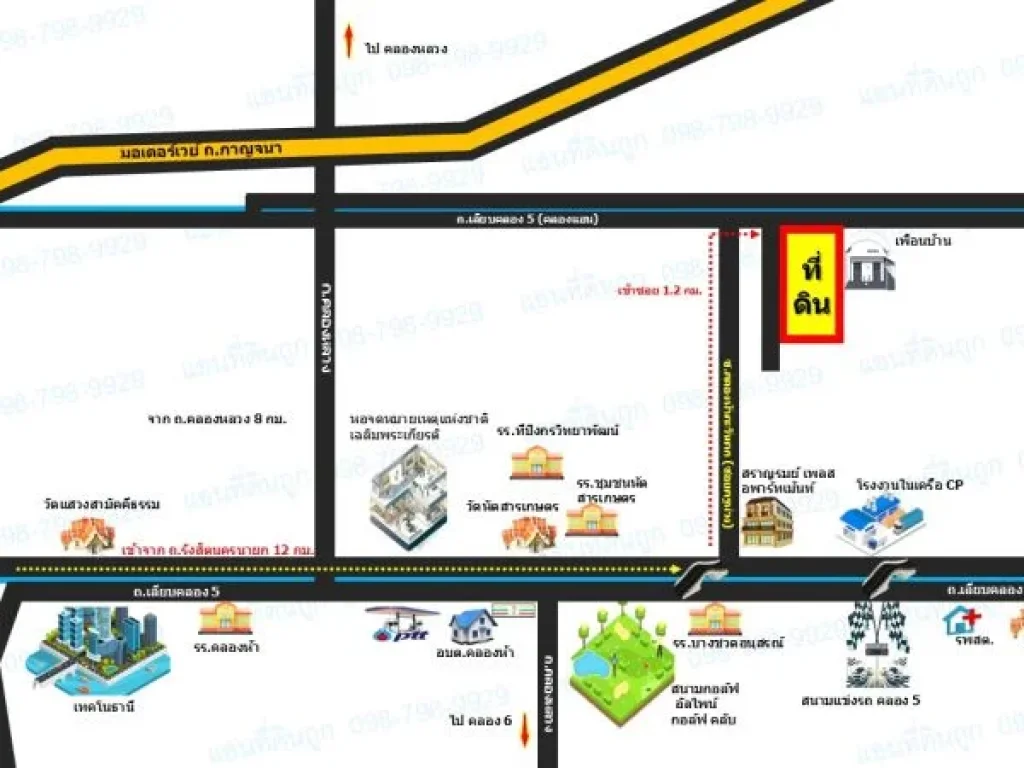 ที่ดินคลอง 5 คลองหลวง ปทุมธานี 100 ตรว เพียง 65 แสน