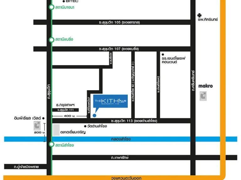 ให้เช่าคอนโด The Kith Plus สุขุมวิท 113 ขนาด 1ห้องนอน ใกล้ BTS สำโรง