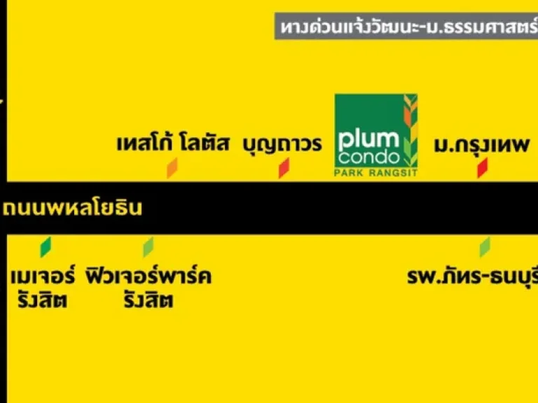 พลัม คอนโด พาร์ค รังสิต เฟส 3 ใกล้มหาวิทยาลัยกรุงเทพ 1 ห้องนอน ชั้น7 วิวสระว่ายน้ำ ตึกB เฟอร์ครบ