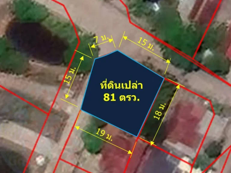 ขายที่ดินเปล่า 81 ตรว แปลงหัวมุม บ้านถวาย ตหนองแก๋ว อหางดง