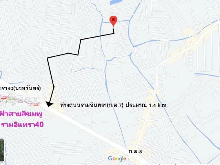 ขาย ที่ดิน 90 ตรวา ซรามอินทรา65 คันนายาว ใกล้ถนนรามอินทรา เพียง 14 km เหมาะปลูกบ้านอยู่อาศัย ซอยตัน เป็นส่วนตัว ถูกสุดในย่านนี้ ใกล้ รถไฟฟ้าสายสี