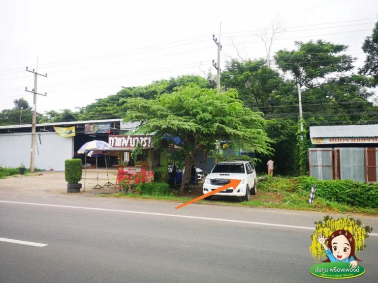 ขายที่ดินสวย วาริน ถนนเลี่ยงเมือง ฝั่งตรงข้ามทางเข้าวัดหนองป่าพง