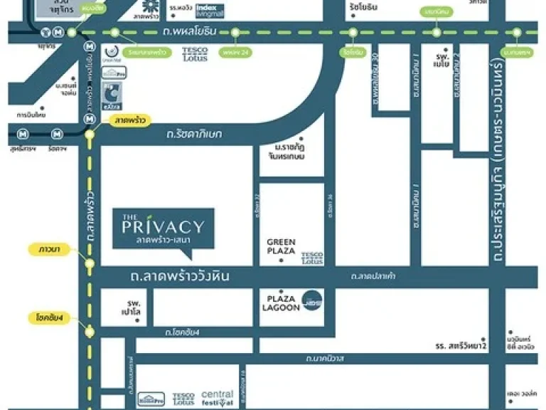 ให้เช่าคอนโด The Privacy ลาดพร้าว-เสนา ลาดพร้าว-วังหิน 43 ขนาด 1ห้องนอน