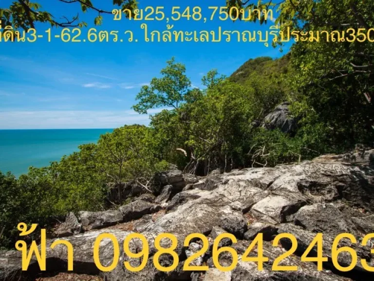 ขายที่ดิน 3-1-626 ไร่ ใกล้ทะเลปราณบุรี จประจวบฯ