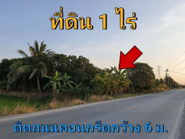 ขายที่ดิน 1 ไร่ ติดถนน นบ3015 ถมแล้วพร้อมสวนผสมผสาน ตำบลไทรใหญ่ อำเภอไทรน้อย นนทบุรี