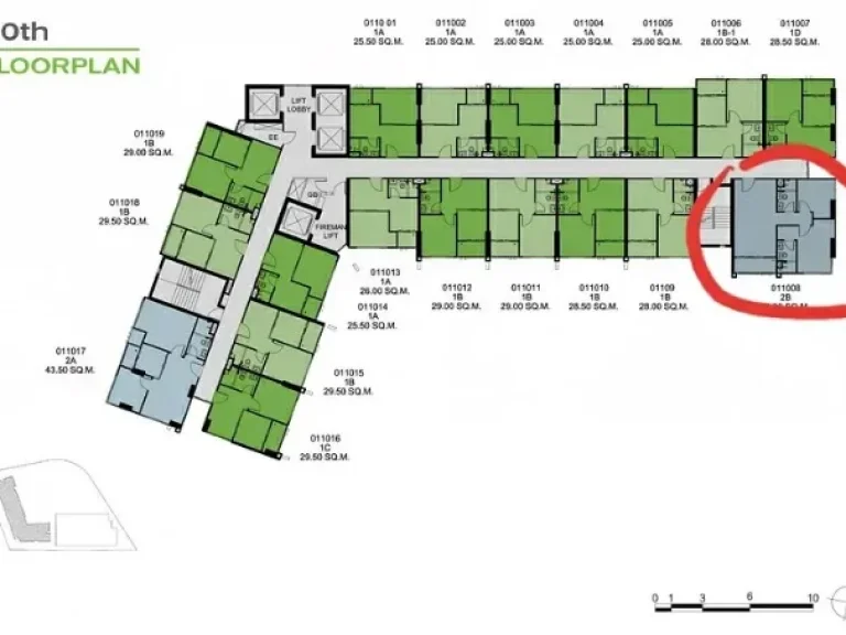 ขายคอนโด The Base Park West สุขุมวิท 77 ชั้น 10 ห้องมุม